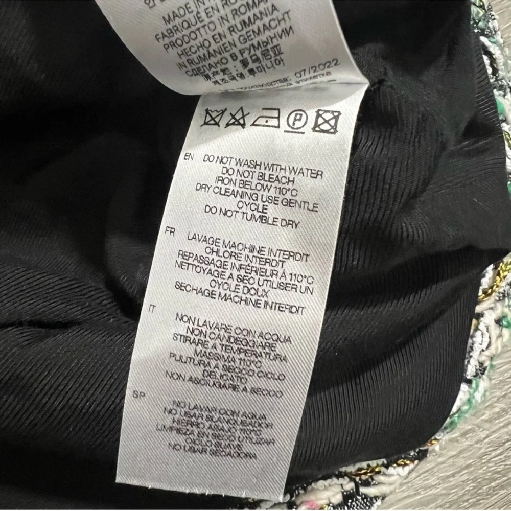 NWT Iro Alessa Flared Hem Mini Skirt High Waist Tweed Fit Flare Ruffle M - Picture 8 of 9